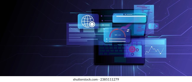 Abstract background image, circuit board concept, technology, network, communication, web development