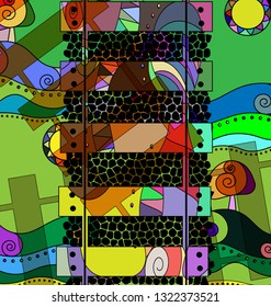 abstract background image of the colored railway
