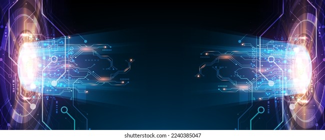 abstract background image Communication network concept. Circuit board. High technology. sci fi technology