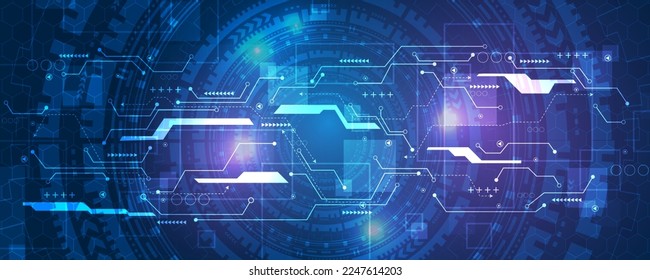 mecanismo de concepto de imagen de fondo abstracto tarjeta de circuito de tecnología de red de comunicación de alta tecnología