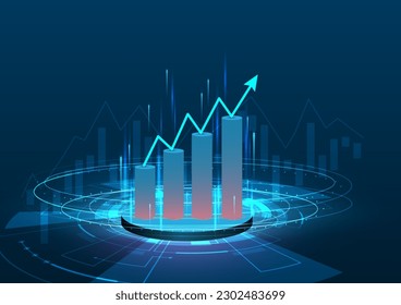 
inversión de marketing de grafo de concepto de imagen de fondo abstracto