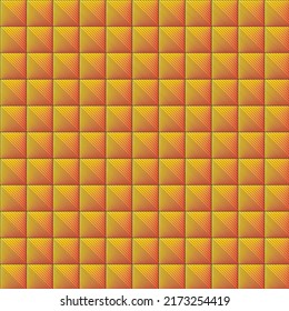 Ein abstraktes Hintergrundbild besteht aus einem orangefarbenen Quadrat mit einem verworrenen Querschnitt. gewöhnlich als Muster, Teppiche, Schulterpads, Taschentücher, Geschenkpapier, DJ-Arbeit, Korb, Stoff.