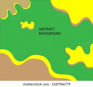Abstract background image design fluid shape banner template colorful yellow green