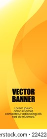 Imagen de fondo abstracta dibujada en gradiente curvo amarillo brillante y naranja. Ilustración vectorial EPS10 que se puede utilizar para encabezados, banners y títulos de página.