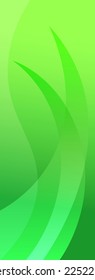 
An abstract background image drawn in a bright green curved gradient. Vector image for headers, banners and titles.