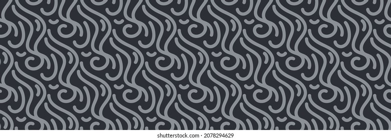 Abstract background image with drawn lines on black background for your design projects, seamless pattern, wallpaper textures with flat design. Vector illustration