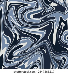 An abstract background image featuring a fluid, marbled pattern. It consists of elegant swirls and curves in a cool color palette of navy blue, slate blue, light blue, and white.