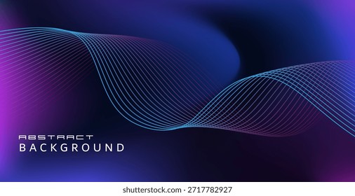 Una Imagen de fondo abstracto con curvas y ondas que fluyen y se extienden desde la parte inferior izquierda hasta el centro derecha, creando una atmósfera lujosa y moderna. Utiliza un gradiente de tonos azul marino profundo con tonos de azul y rosa-púrpura.
Colores: El fondo azul marino oscuro tiene toques de azul claro y rosa-púrpura, creando una sensación profunda y dimensional.
Ondas: Líneas finas superpuestas en ondas paralelas fluyen desde la parte inferior izquierda a la derecha, dando a la Imagen dinamismo y elegancia.
Iluminación y sombras: El gradiente de tonos claros y oscuros enfatiza las ondas y el espacio vacío circundante.