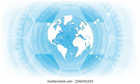 abstract background image futuristic world concept of technology and communication network