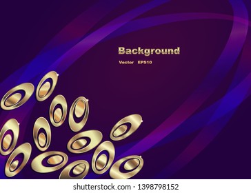 Abstract background image with golden decor elements