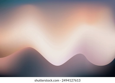 Abstract background image of gray mountains reflecting yellow gradations from the sunrise in the morning or the sunset in the evening.