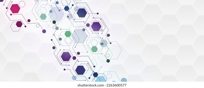 abstract background image hexagon sci-fi technology network concept