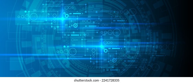 abstract background image high tech circuit board concept and digital networks