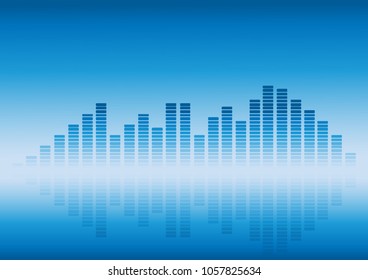 Abstract background image of music equalizer display. Minimal plain music equalizer background. 