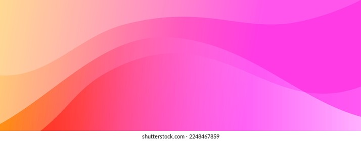 An abstract background image painted in a curvilinear gradient of bright pink and orange colors. for headers, banners.