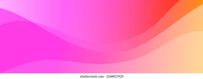 An abstract background image painted in a curvilinear gradient of bright pink and orange colors. for headers, banners.