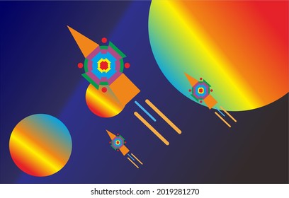 An abstract background image of a spaceship, suitable for book covers and wall decorations as well as for other business purposes.