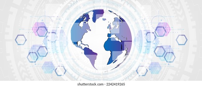 abstract background image technology concept and world of communication