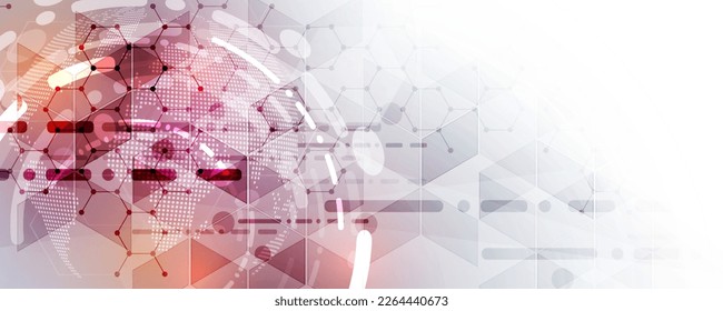 
abstract background image technology concept and hexagonal network