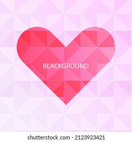Abstract background image, vector, heart shape, geometry