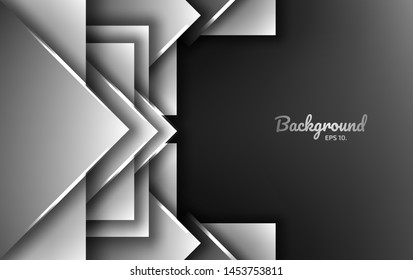 Abstract background images, black and gray vector Modern geometric triangle concept

