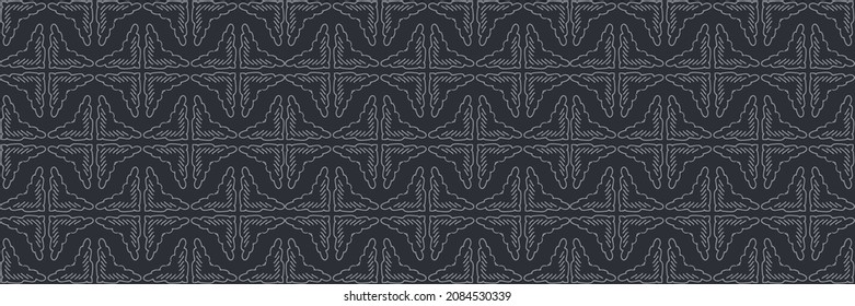 Abstract background images with hand drawn decorative ornaments on black background for your design projects, seamless pattern, wallpaper textures with flat design. Vector illustration