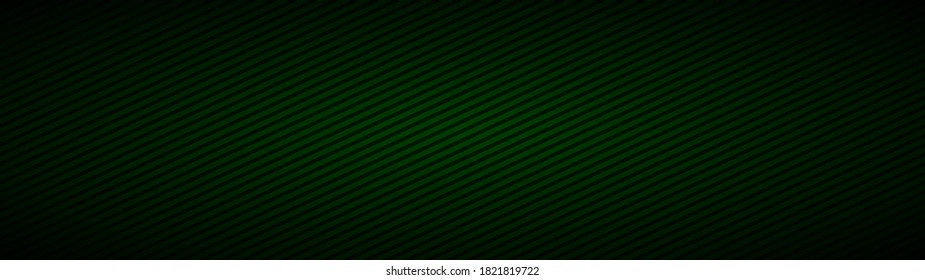 Abstract background of inclined stripes in dark green colors