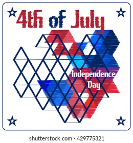 abstract background for Independence Day. The colors of the flag. Inscription