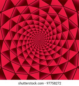 Abstract background with infinite spiral elements, vector illustration.