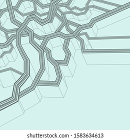 Abstract background with infrastructure. flat design vector illustration.