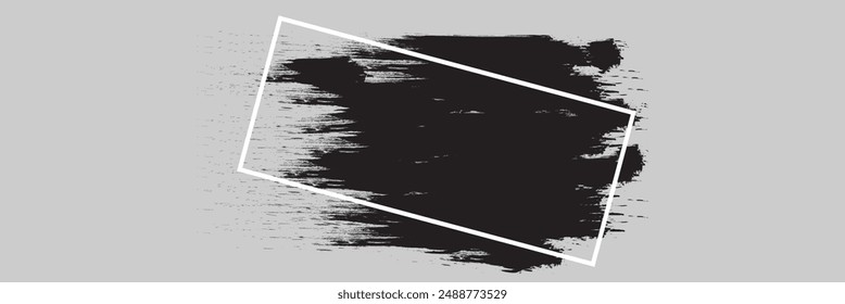 Abstract background. Ink brush strokes with rough edges. Dry brush illustration.