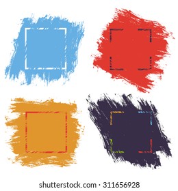 Abstract background with ink brush strokes