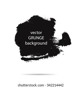 Abstract background. Ink brush strokes with rough edges. Dry brush illustration.
