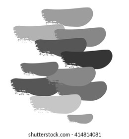 Abstract background. Ink brush strokes with rough edges. Dry brush illustration