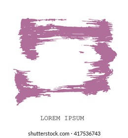 Abstract background. Ink brush strokes with rough edges. Dry brush illustration