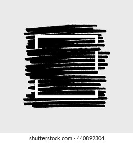 Abstract background. Ink brush strokes with rough edges. Dry brush illustration.
