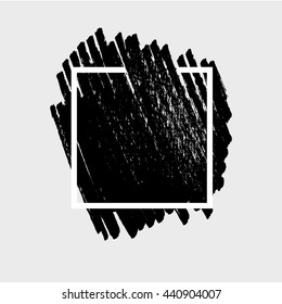 Abstract background. Ink brush strokes with rough edges. Dry brush illustration.