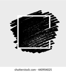 Abstract background. Ink brush strokes with rough edges. Dry brush illustration.