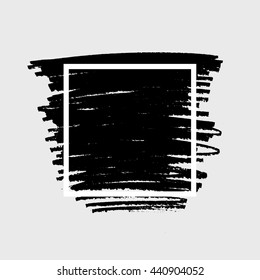 Abstract background. Ink brush strokes with rough edges. Dry brush illustration.