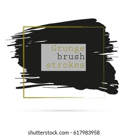 Abstract background. Ink brush strokes with rough edges.
