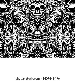 Abstract background. Ink marbling textures. Black and white. Painting on water.