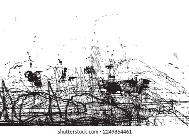 Abstract background. Ink scribble textures as card. Black and white. Hand drawn illustrations print. Abstract light trails painting. Pencil drawing strokes. Vector design elements stains.