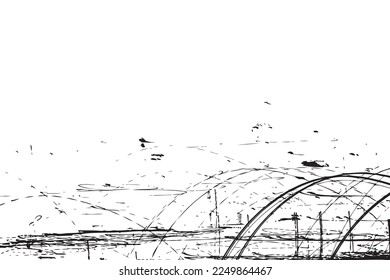 Abstract background. Ink scribble textures as card. Black and white. Hand drawn illustrations print. Abstract light trails painting. Pencil drawing strokes. Vector design elements stains.