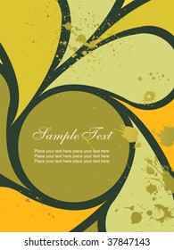 Abstract background with ink splatter. Easy to edit vector image.