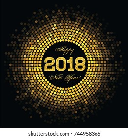 Abstract background with an inscription and congratulations on new 2018 Year.