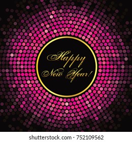 Abstract background with an inscription and congratulations on new Year.