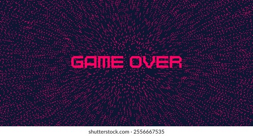 Abstract background with the inscription the game over. Vector illustration.