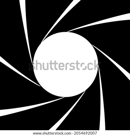 Abstract background inside of a gun barrel. Spiraled interior of a gun. 007 logo. Vector illustration.