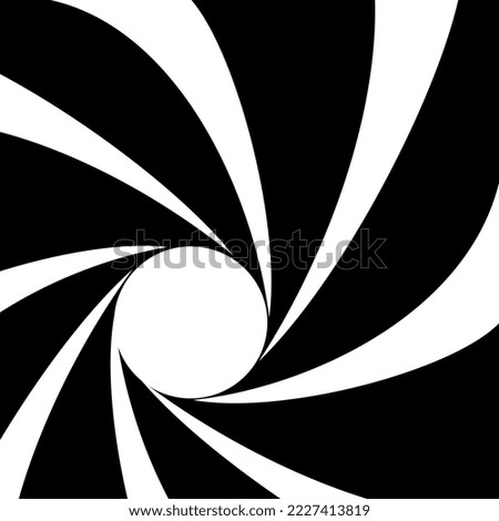 Abstract background inside of a gun barrel. Spiraled interior of a gun. 007 logo. Abstract background.