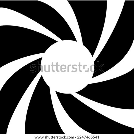 Abstract background inside of a gun barrel. Spiraled interior of a gun. 007 logo. Abstract background.